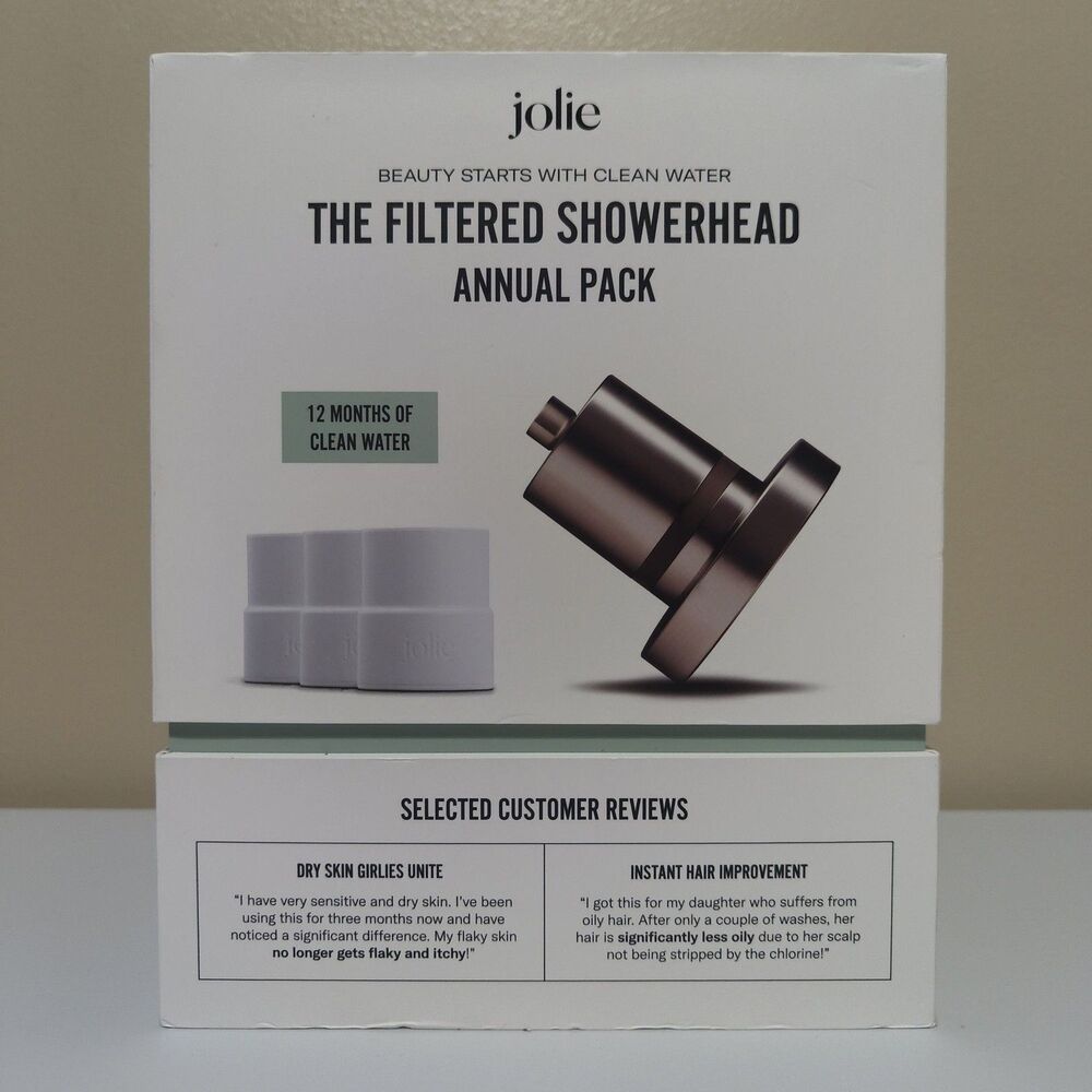Jolie The Filtered Showerhead Annual Pack Brushed Steel